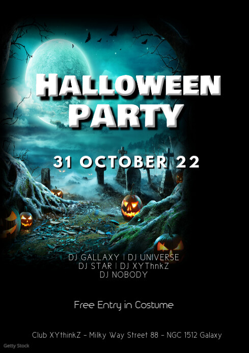 Halloween Party Flyer Template Advert Event Postermywall