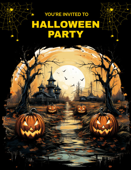 Plantilla de Halloween party flyer template | PosterMyWall