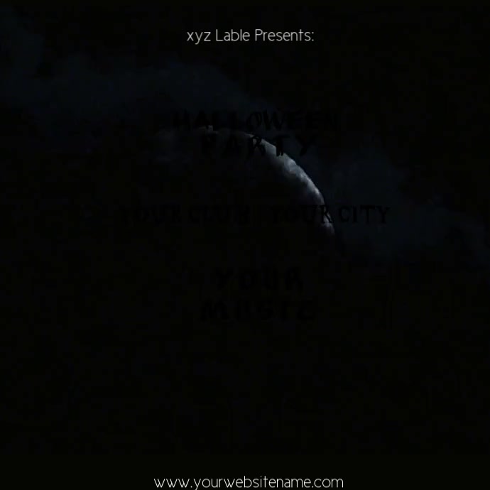 Halloween Party Flyer Video instagram event Quadrado (1:1) template