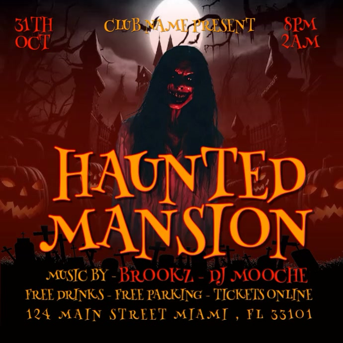 Halloween Party Instagram Ad Template | PosterMyWall