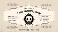 Halloween party invitation card templates Digital Display (16:9)