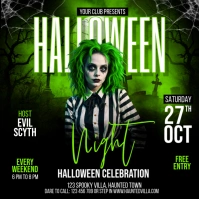 halloween party invitation Instagram-bericht template