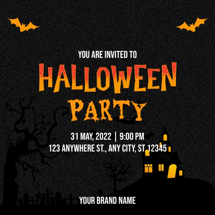 Halloween Party Invitation Template | PosterMyWall