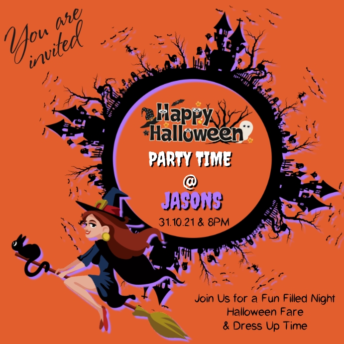 Halloween Party Invitation Template | PosterMyWall Halloween Party Invitation Template | PosterMyWall
