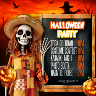 Halloween Party Invite social media post template
