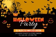 Halloween Party Label Ilebula template