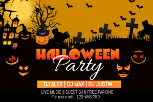 Halloween Party Label Etykieta template