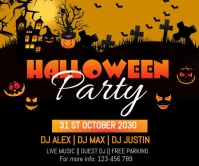 Halloween Party Large Rectangle template