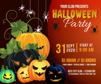 Halloween Party Large Rectangle template