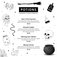Halloween party menu template โพสต์บน Instagram