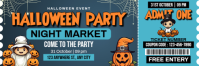 Halloween Party Night Market Nagłówek wiadomości e-mail template