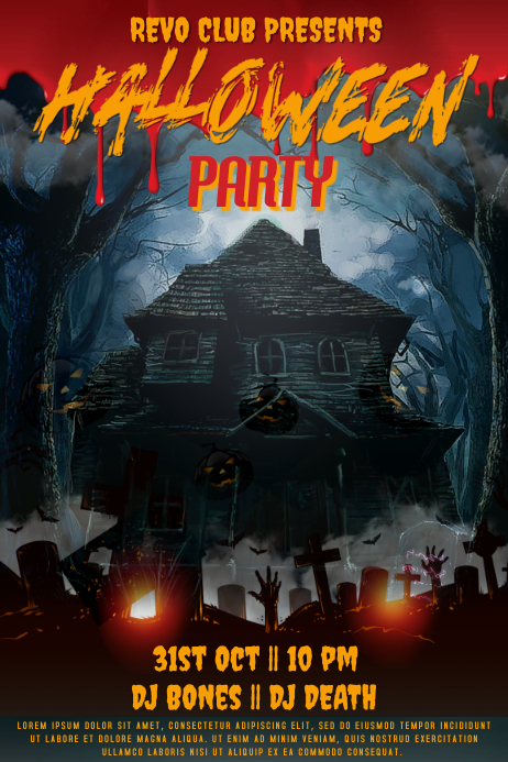 Halloween Party Night Poster Template Postermywall Halloween Party Night Poster Template Postermywall