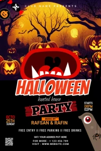Halloween Party Pinterest Graphic template