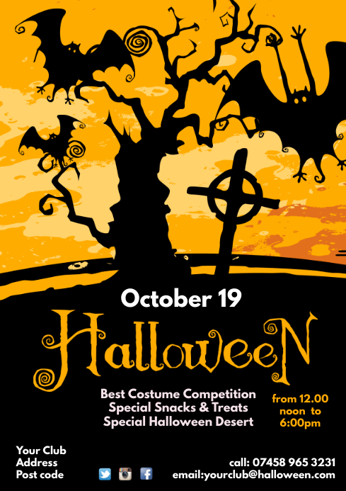 halloween party poster