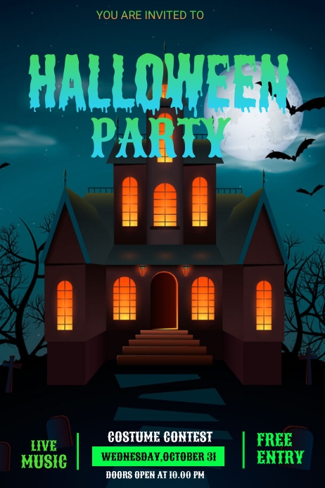 HALLOWEEN PARTY POSTER TEMPLATE