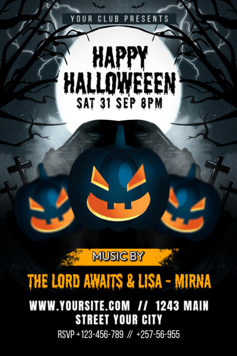 Plantilla de halloween party posters | PosterMyWall
