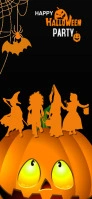 Halloween party Snapchat Geofilter template