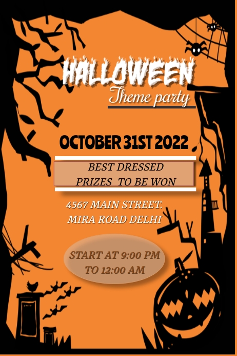 Halloween party templete Template PosterMyWall