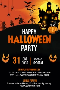 Halloween Party Tumblr Graphic template
