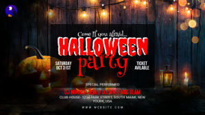 Halloween Party Twitter Post template