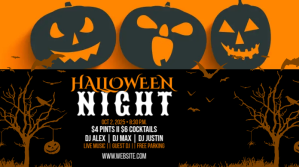 Black Halloween Party Twitter Post Pos Twitter Template