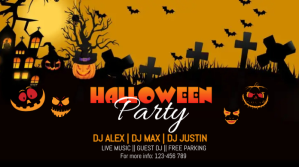 Halloween Party Twitter Post template