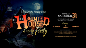 Черный Halloween Party Pos Twitter Template