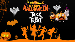 Halloween Trick or Treat Twitter post Iphosti le-Twitter template