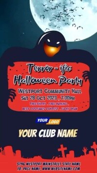 Paars Halloween Party Film TikTok Template