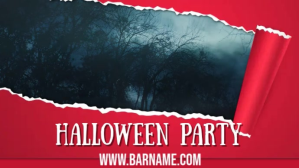 Sort Halloween Party Digitalt display Template