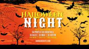 Halloween Party YouTube Channel Cover photo Coverfoto til YouTube-kanal template