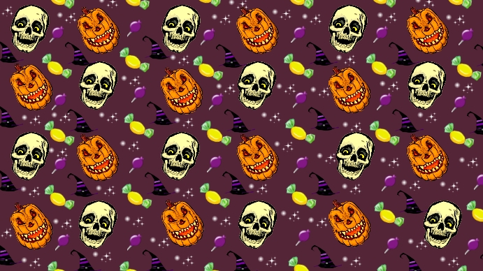 Halloween Pattern Design Præsentation (16:9) template