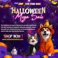 Halloween Pet Shop Sale Video Ad Kvadrat (1:1) template