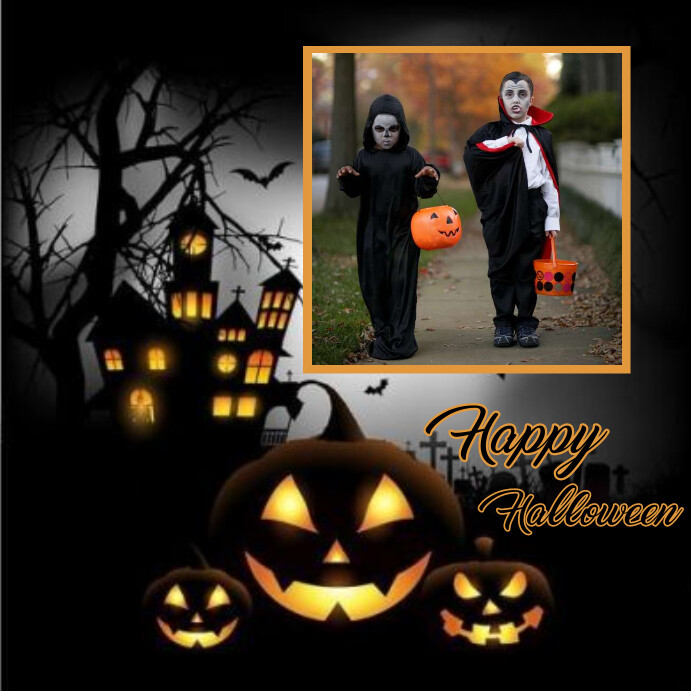 halloween  photo , halloween pictures frame , Instagram Post template