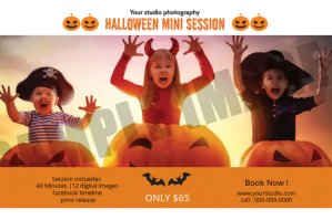 สีขาว Halloween Mini Session Etichetta Template