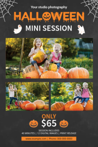Halloween Photography Mini Session Label template