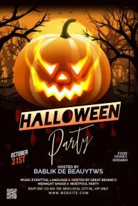 Halloween Pinterest Graphic template