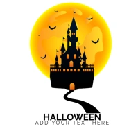 Halloween post Logotyp template