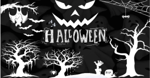 Preto Halloween Facebook Ad Template