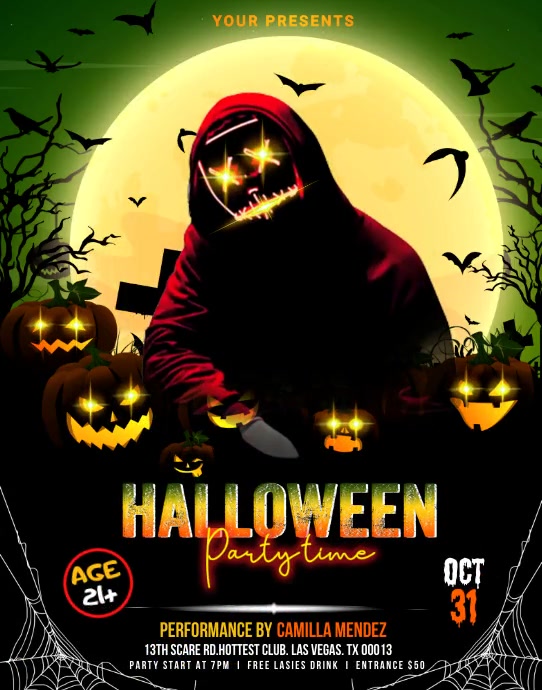 Halloween Poster Template PosterMyWall halloween-poster-template-postermywall