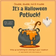 Halloween potluck,Halloween sale,party Kwadrat (1:1) template