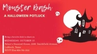 Halloween Potluck Facebook Cover Video template