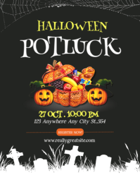 Negro Halloween Potluck Instagram Portrait Template