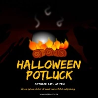 Halloween Potluck Video Promotion Instagram Square (1:1) template