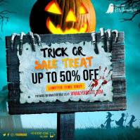 Turquesa Halloween Sale Message Instagram Template