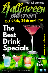 Halloween Bar flyer Template | PosterMyWall