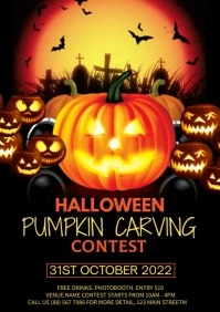 Halloween pumkin carving (2) A1 template