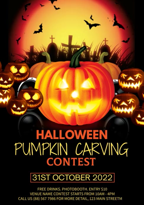 Halloween pumkin carving (2) A2 template