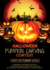Halloween pumkin carving (2) A6 template