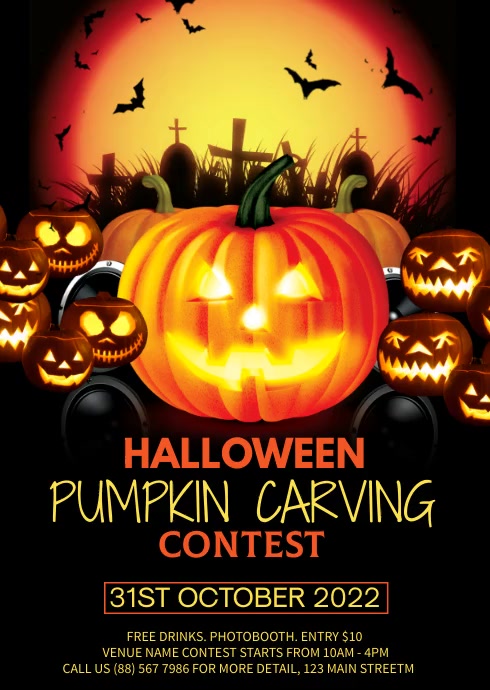 Halloween pumkin carving (2) A6 template